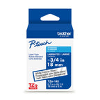 Brother Genuine P-Touch TZe White Print on Clear Label Tape (TZe145), Laminated,3/4in x 26.2ft (18mm x 8m), for Select P-Touch Label Makers, Durable, Water-Resistant, Indoor/Outdoor Use