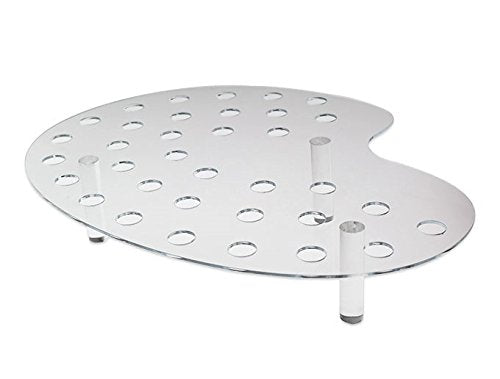 Source One 35 Slot Palette Display Stand for Mini Cones Multi Colored Acrylic - Food Grade (1 Pack, Clear) 1 Pack