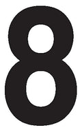 Labelmaster NUMBER8R "Number 8" Labels, 3 1/2", Clear Vinyl (Pack of 50)