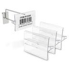 25 Pack Label Holder for Scan Plates on Display Hooks, Data-Tag Label Holders by Clip Strip