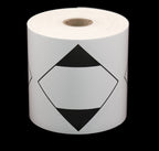 ChromaLabel 4x4 inch Ground ORM-D shipping labels on a roll, industrial labels for safe package handling, 250 labels per roll