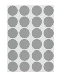 ChromaLabel 0.75 inch gray round color-coding labels, 1008 permanent stickers on sheets for organizing and labeling.