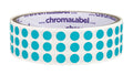 ChromaLabel teal round color-coding label with 0.25 inch diameter, permanent adhesive, 1000 stickers per roll for organization.