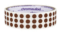 ChromaLabel color-coding round label stickers in cocoa with 0.25 inch diameter, permanent adhesive, 1000 per roll.