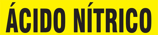 Accuform SHRPK529STA Snap Tite "ÁCIDO NÍTRICO" Pipe Marker for 3/4" to 1-1/4" OD Pipe, 6" H x 3/4" L x 8" W, Black on Yellow