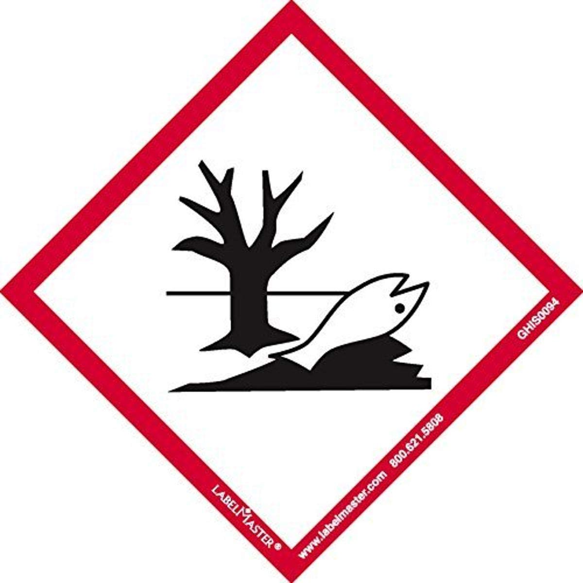 Labelmaster GHIS0094 GHS Label, Environment, PVC-Free Film, 101 mm x 101 mm (Pack of 50)