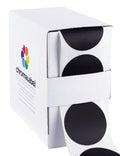 ChromaLabel 1.5 Inch Black Dot Stickers Writable 500/Box 1.5" Diameter