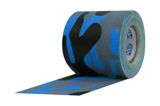 ProTapes 001UPCCAMO26MFLBLU1 Pro Pocket Cool Camo Cloth Tape, 48 mm x 5.4 m, 6 yd., FL Blue on 1" ID Pro Core Printed Gaffers Tape 2 inch x 6 yards Fluorescent BLUE