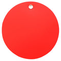 CleverDelights Red 3" Round Plastic Tags - 100 Pack