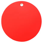 CleverDelights Red 3" Round Plastic Tags - 100 Pack