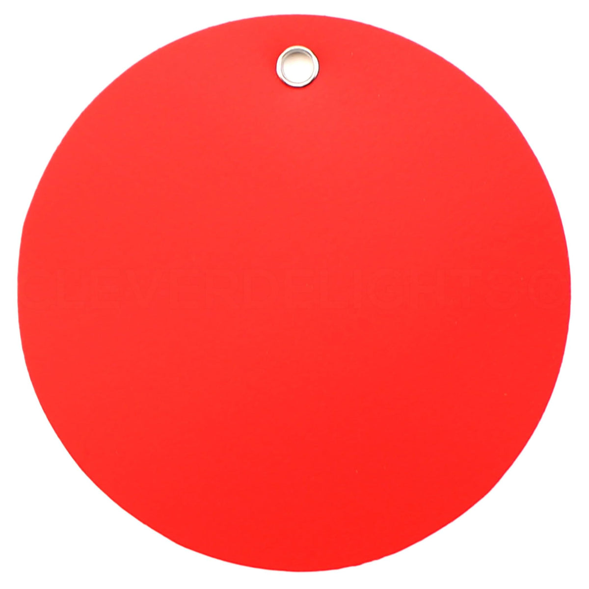 CleverDelights Red 3" Round Plastic Tags - 100 Pack