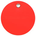 CleverDelights Red 2" Round Plastic Tags - 100 Pack