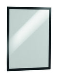 Durable Duraframe Sign Holder, Self-Adhesive, Black, Tabloid Size, 2 Pack Tabloid, 11" x 17"