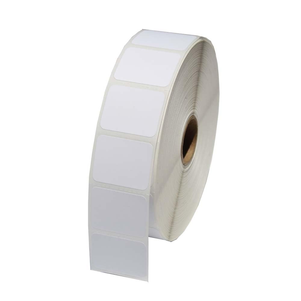 All-purpose Zebra barcode labels measuring 1.25 x 1 inches from Labelvalue, shown on a label sheet with printed barcodes.