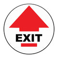Floor Decals Exit Red Black Anti-Slip Round Shape D 17 in Longer Side