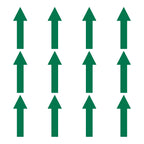 LiteMark 10 Inch Green Thin Arrow Vinyl Stickers – Durable Gloss Finish Waterproof Arrow Vinyl Sign Decals for Warehouses, Schools & Event 12 Pack 10 Inch - 12 Pack