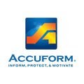 Accuform organic peroxide antacid pack with 50 tablets, featuring a graphic label on the container.