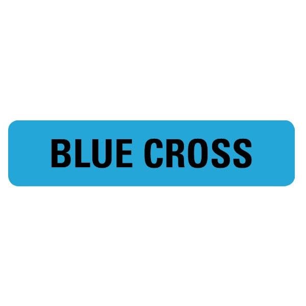 Blue Cross Medical Labels from Labelvalue, medical record labels with blue cross design, used for medical documentation and labeling.