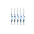 Uni-Paint Oil Based Paint Marker 5 Pens Bundle Set , Multi surface Marking Pen (PX-20) Medium Point White Colour