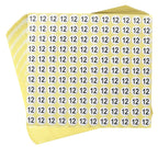 dealzEpic number 12 round self-adhesive stickers on 15 sheets, ideal for storage labeling and organizing.