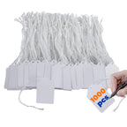 1000Pcs Price Tags with String Attached, 1 3/8" x 2 1/8" White - Smooth Surface 1000pcs - 1.375" x 2.125"