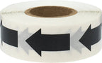 Black color-coding arrow labels , adhesive stickers for inventory organization, 1 x 5/8 inch, 500 total.