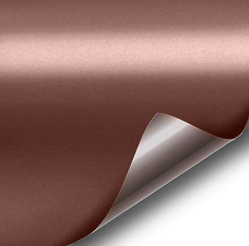 VViViD Gloss Metallic Chrome Adhesive Craft 12" x 30" Vinyl Roll for Cricut, Silhouette & Cameo Including Oracal 12" x 12" Transfer Paper (Satin Chrome Rose Gold) Satin Chrome Rose Gold