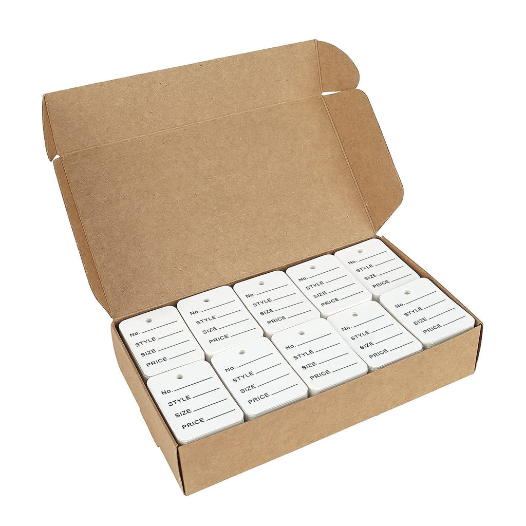 G2PLUS 1000 PCS Price Tags,1.97 X 1.38 in Clothing Labels, Unstrung White Square Rectangular 1.3x1.9 in