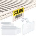 2.25" L x 1.25" H Plastic Cooler/Refrigerator UPC Label Holder Clip Organizer for Double Wire Fridge Shelf - 50 Pack 2.25" x 1.25"