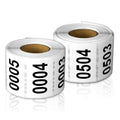 Consecutive Number 0001-1000 Stickers, 1 x 1.5 inch, 1000 Labels 0001 - 1000