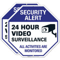 Video Surveillance Sign, CCTV Security Alert, Aluminum 12x12 2 PK