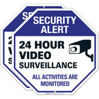 Video Surveillance Sign, CCTV Security Alert, Aluminum 12x12 2 PK