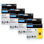 Replacement for Dymo Rhino 18489 Flexible Nylon Label Tape Black on White 3/4" 19mm 4