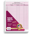 NextDayLabels Patient Sign-in Sheet, 3-Part, Made in USA, Burgundy, 25 Sets