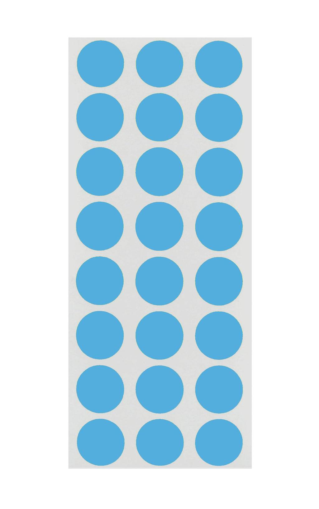 ChromaLabel 0.50-inch round removable color code dot stickers in light blue, pack of 1200 for labeling and organization