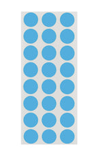 ChromaLabel 0.50-inch round removable color code dot stickers in light blue, pack of 1200 for labeling and organization