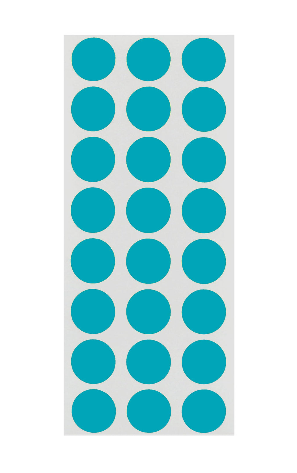 ChromaLabel 0.50-inch teal round color-coding label stickers, removable dot stickers, 1200 pack, for organizing and marking items.