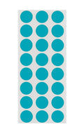 ChromaLabel 0.50-inch teal round color-coding label stickers, removable dot stickers, 1200 pack, for organizing and marking items.