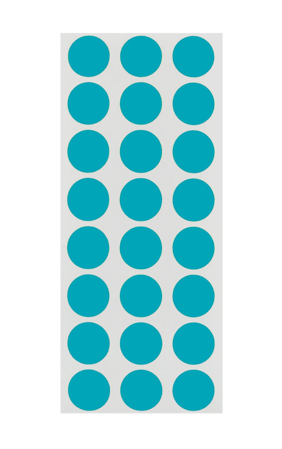 ChromaLabel 0.50-inch teal round color-coding label stickers, removable dot stickers, 1200 pack, for organizing and marking items.