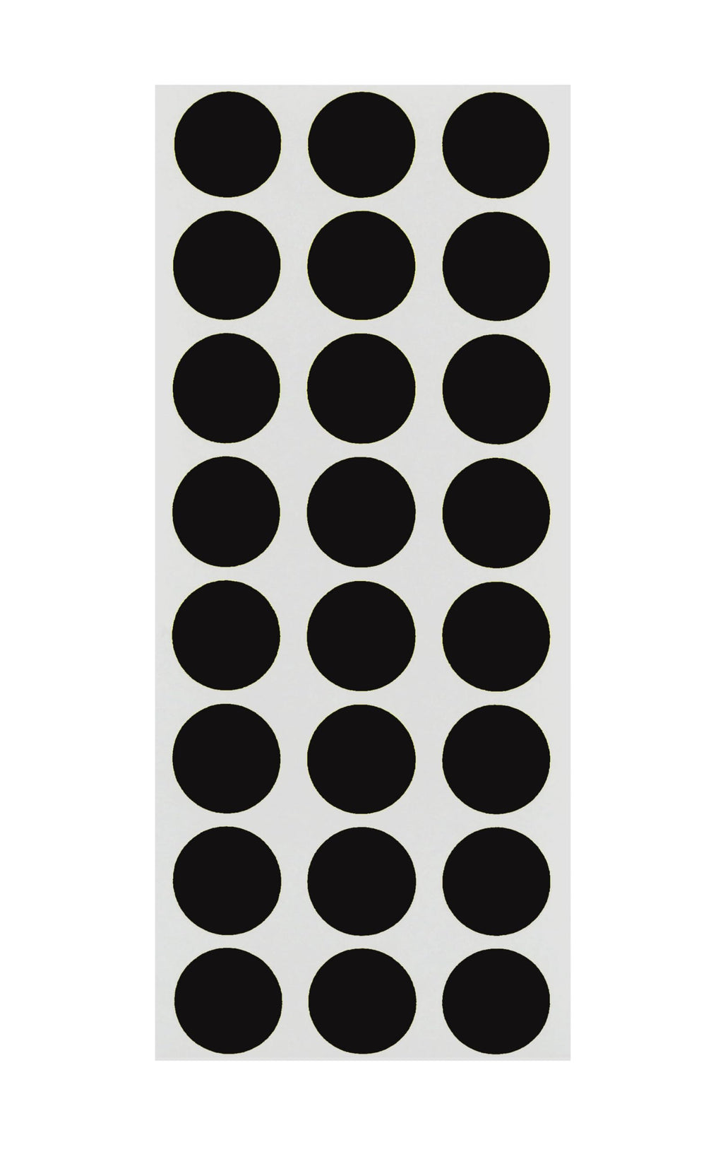 Black ChromaLabel 0.50 inch round removable color code dot stickers, pack of 1200, used for color-coding labels and organization.