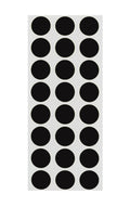 Black ChromaLabel 0.50 inch round removable color code dot stickers, pack of 1200, used for color-coding labels and organization.