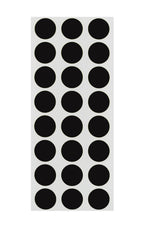 Black ChromaLabel 0.50 inch round removable color code dot stickers, pack of 1200, used for color-coding labels and organization.