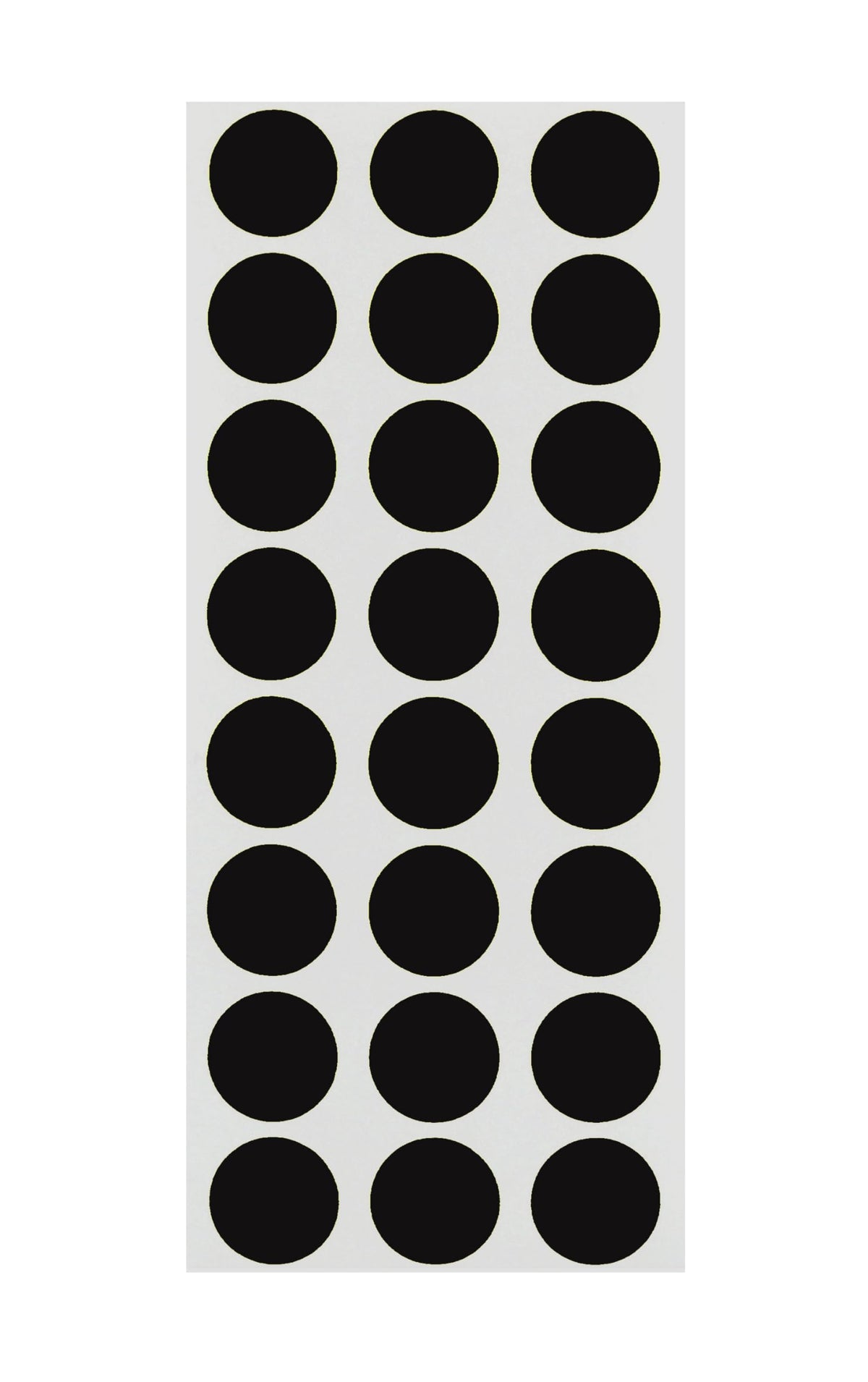 Black ChromaLabel 0.50 inch round removable color code dot stickers, pack of 1200, used for color-coding labels and organization.