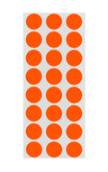 ChromaLabel fluorescent red-orange round removable color-coding label stickers, 0.50 inch diameter, 1200 pack for organization.