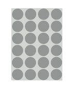 Gray ChromaLabel 0.75-inch round color-coding dot stickers, removable, 24 per sheet, 1008 total for labeling and organization.