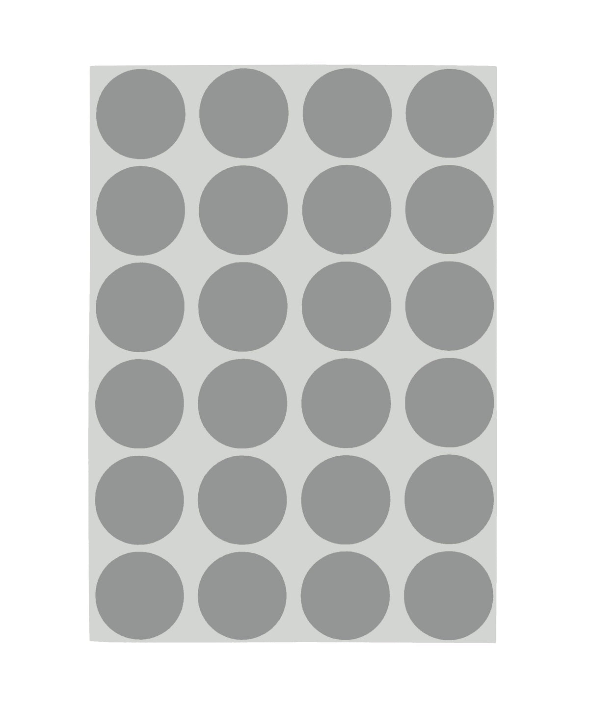 Gray ChromaLabel 0.75-inch round color-coding dot stickers, removable, 24 per sheet, 1008 total for labeling and organization.