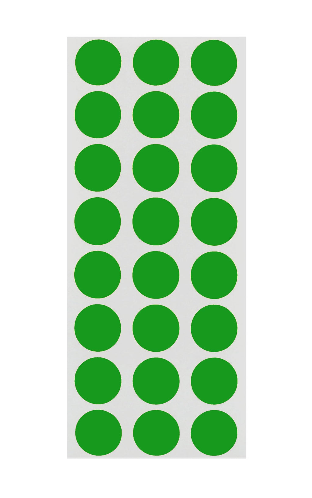 Green ChromaLabel 0.50 inch round removable color-coding labels, dot stickers, 1200 pack for organizing and marking items.