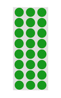 Green ChromaLabel 0.50 inch round removable color-coding labels, dot stickers, 1200 pack for organizing and marking items.