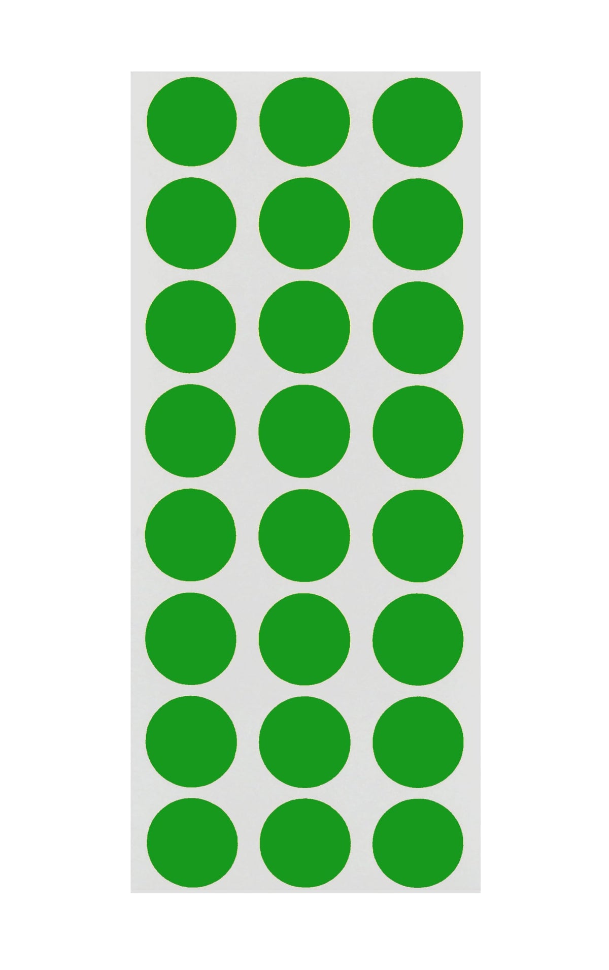 Green ChromaLabel 0.50 inch round removable color-coding labels, dot stickers, 1200 pack for organizing and marking items.