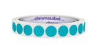 ChromaLabel 0.50-inch round teal color-coding label stickers, permanent adhesive, 1000 per roll, ideal for organizing and labeling.